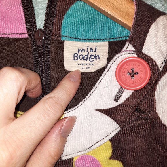 Corduroy floral dress - Picture 2 of 3